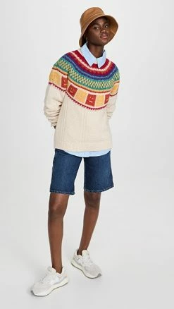 Brand new 🥰 Acne Studios Fairisle Sweater Oatmeal Melange/Warm Yellow ⌛