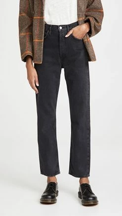 Cheap ⌛ AGOLDE The 90's Pinch Waist 👖 Jeans Black Tea 💯