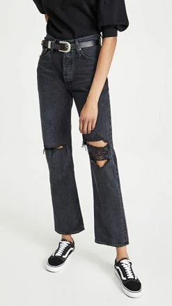 Cheapest 👏 AGOLDE Lana Mid Rise Vintage Straight 👖 Jeans Disorder 🎁
