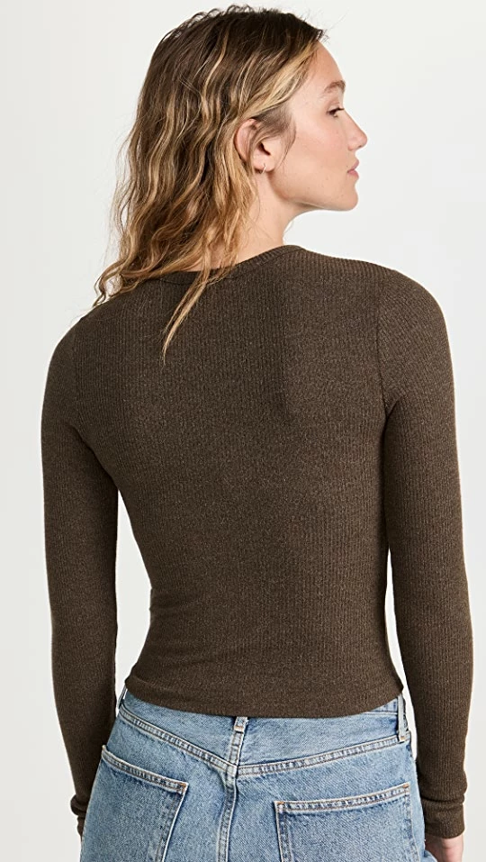 Cheapest ⭐ AGOLDE Alma Shrunken Crew Neck Top Lizard ✔️ 4 Cheapest ⭐ AGOLDE Alma Shrunken Crew Neck Top Lizard ✔️ - Image 2