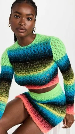 Best reviews of ✔️ AGR Lace Mohair Long Sleeve Top Multi 🎉