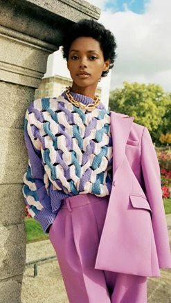 Best reviews of 🥰 AKNVAS Hayley Sweater Multi Purple 💯