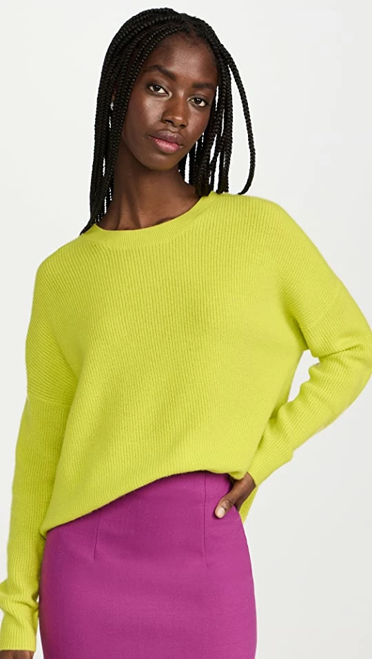 Flash Sale π Alice + Olivia Caprice Cashmere Crewneck Drop Shoulder Pullover Citron β€οΈ 3 Flash Sale π Alice + Olivia Caprice Cashmere Crewneck Drop Shoulder Pullover Citron β€οΈ