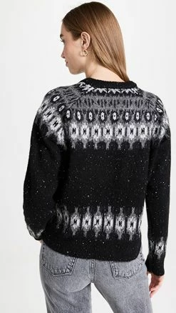Promo 🎉 ATM Anthony Thomas Melillo Wool Blend Sequin Fair Isle Crew Neck Sweater Black Fairisle 🤩 -DEMYLEE SHOP atman307311d84e 1666881487699 2 0. UX540 . QL90