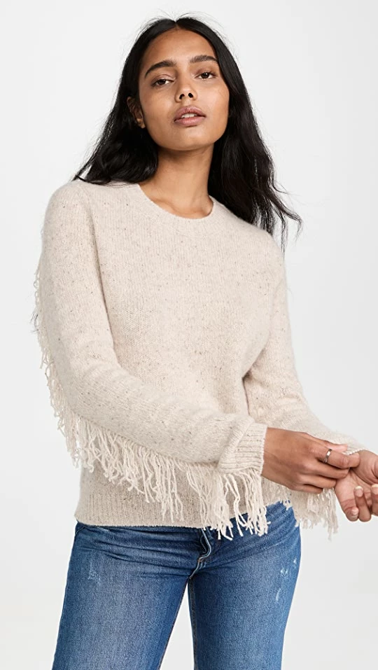 Buy π Autumn Cashmere Fringed Crew Cashmere Sweater Mojave βοΈ 3 Buy π Autumn Cashmere Fringed Crew Cashmere Sweater Mojave βοΈ