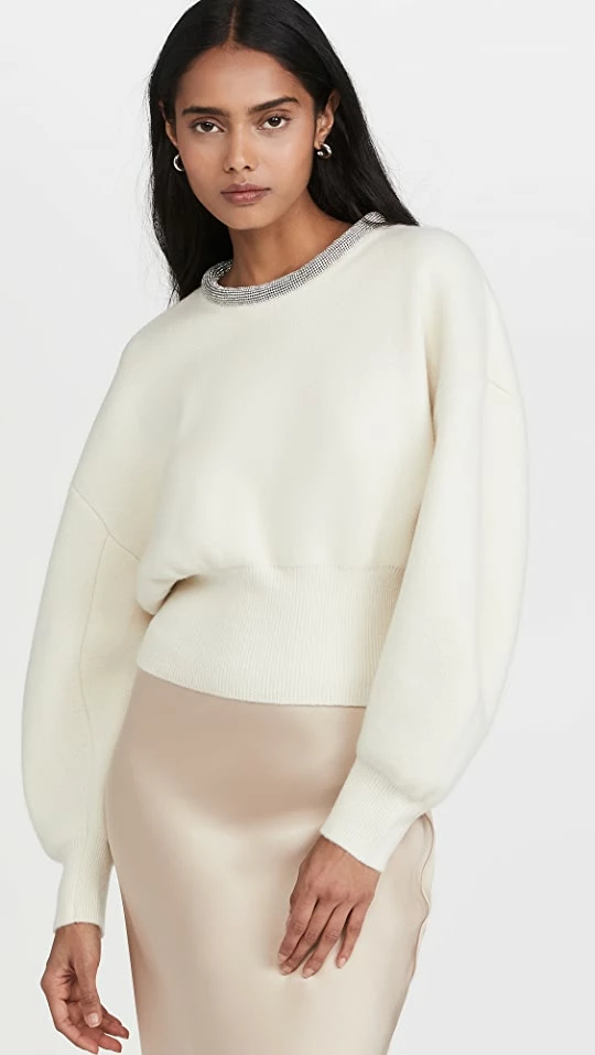 Top 10 π Alexander Wang Pullover With Crystal Tubular Necklace Ivory π 3 Top 10 π Alexander Wang Pullover With Crystal Tubular Necklace Ivory π