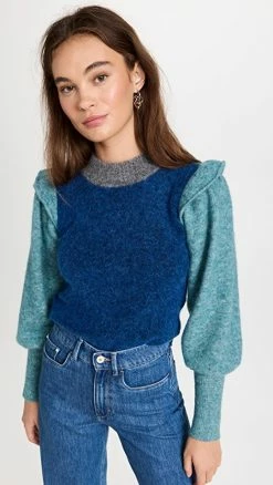 Top 10 😍 BAUM UND PFERDGARTEN Camryn Alpaca Sweater Green Block 🌟