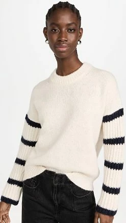 Top 10 🧨 Brochu Walker Anton Stripe Pullover Creme Stripe ❤️