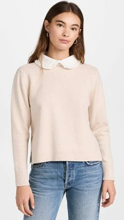Top 10 🌟 Club Monaco Ruffle Collar Sweater Oatmeal 🛒