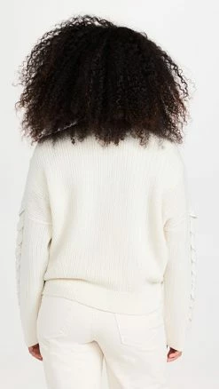 Deals 🛒 Club Monaco Woven Detail Sweater Blanc De Blanc 👍 -DEMYLEE SHOP clubm4456925583 1668620560417 2 0. UX540 . QL90