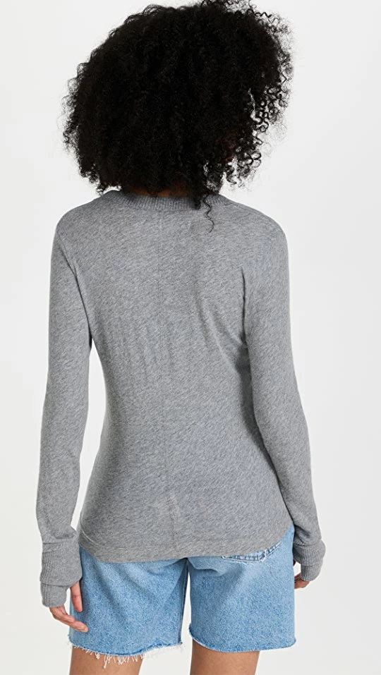 Outlet π₯° Enza Costa Long Sleeve Cuffed Sweater Smoke π 4 Outlet π₯° Enza Costa Long Sleeve Cuffed Sweater Smoke π - Image 2