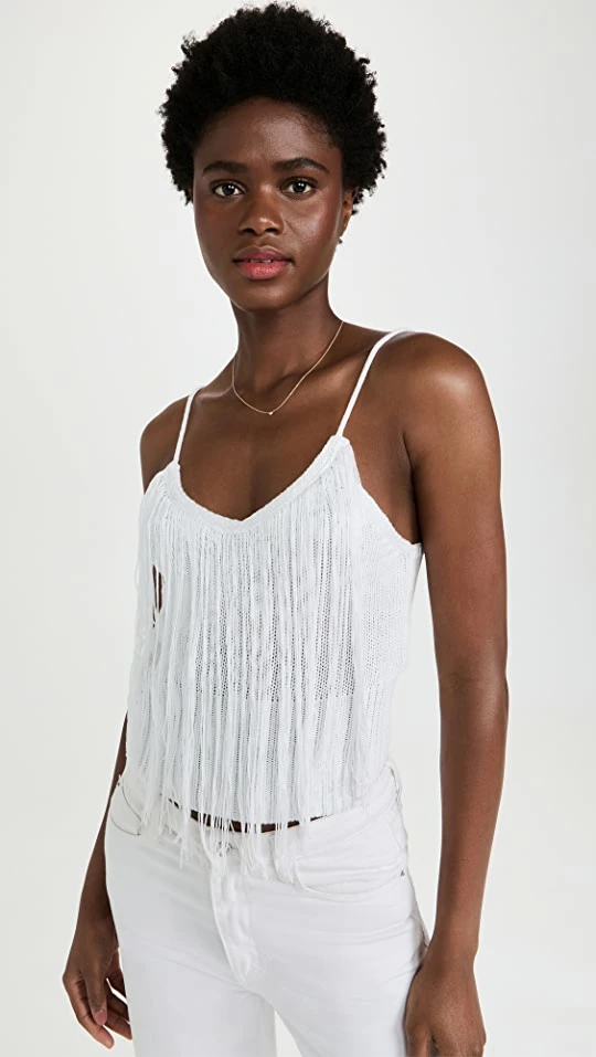 Flash Sale π€© 525 Fringe Tank Bleach White π 3 Flash Sale π€© 525 Fringe Tank Bleach White π