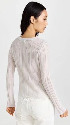 Budget ❤️ 525 Cashmere Pointelle Henley Pullover Light Heather Grey 🌟 -DEMYLEE SHOP famer2110212567 1658941406073 2 0. UX540 . QL90