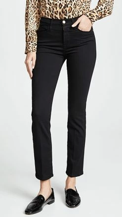 Outlet 😉 FRAME Le High Straight 👖 Jeans Film Noir 😍