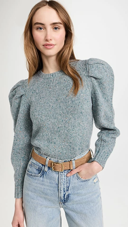 Discount β€οΈ FRAME Pleated Sleeve Sweater Chambray Blue π 3 Discount β€οΈ FRAME Pleated Sleeve Sweater Chambray Blue π