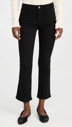 Buy ❤️ FRAME Le Crop Mini Boot 👖 Jeans Film Noir ⭐