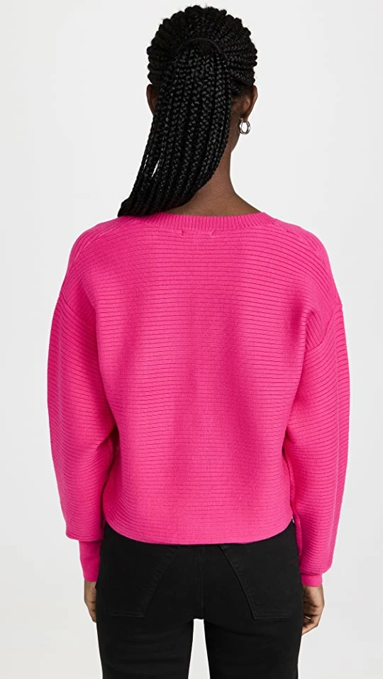 Brand new π Good American Crew Neck Sweater Fuchsia Pink001 π 4 Brand new π Good American Crew Neck Sweater Fuchsia Pink001 π - Image 2