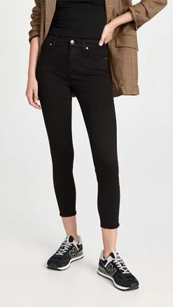 Hot Sale 👍 Good American Good Legs Crop 👖 Jeans Black001 💯
