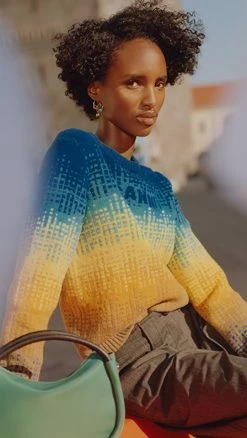 Promo 🌟 GANNI Graphic Wool Sweater Cloisonne 😍