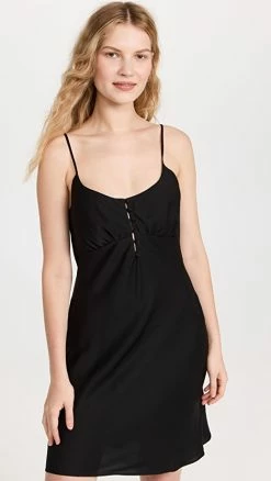 Best Pirce ⭐ Honeydew Intimates Woven Slip 👗 Dress Black 🥰