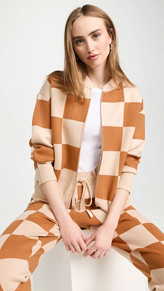 Best reviews of π― MONROW Supersoft Sweater Knit Checkered Bomber Nugget π 3 Best reviews of π― MONROW Supersoft Sweater Knit Checkered Bomber Nugget π