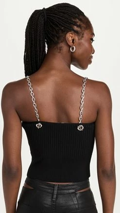 Discount 🧨 Jonathan Simkhai Genevieve Rib Chain Tank Top Black 🥰 -DEMYLEE SHOP jondb310031cd2d 1665162372783 2 0. UX540 . QL90