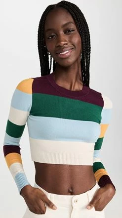 Budget 🎁 JoosTricot Striped Crop Top Yellow Color Block ✨