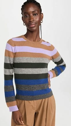 Coupon 🔥 Jumper 1234 Multi Stripe Crew Caramel 🔔