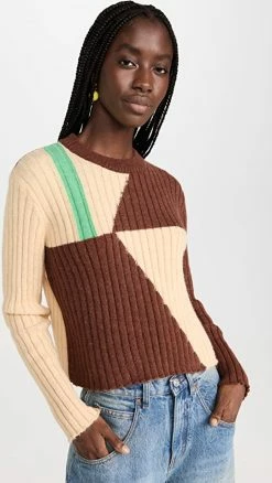 Discount 🎉 KITRI Rory Chocolate Tile Print Sweater 💯