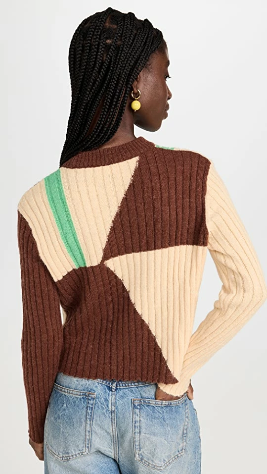 Discount π KITRI Rory Chocolate Tile Print Sweater π― 4 Discount π KITRI Rory Chocolate Tile Print Sweater π― - Image 2