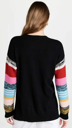Coupon ⌛ Kerri Rosenthal Robbie Marled Stripe Cashmere Sweater Black ❤️ -DEMYLEE SHOP krsnt301001071b 1665529932662 2 0. UX540 . QL90