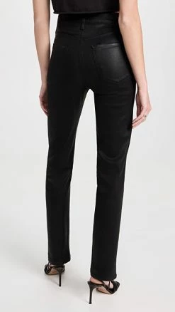 Discount ❤️ Le Jean Sabine Straight Leg Pants Black 🧥 Coated 😀 -DEMYLEE SHOP lejen3004944455 1660669842445 2 0. UX540 . QL90