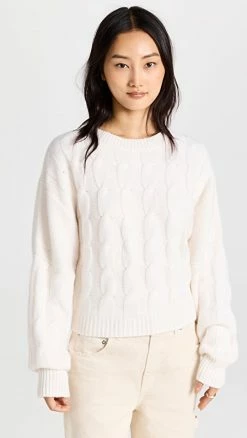 Outlet 😀 Le Kasha Venise Relaxed Cashmere Sweater White ✔️