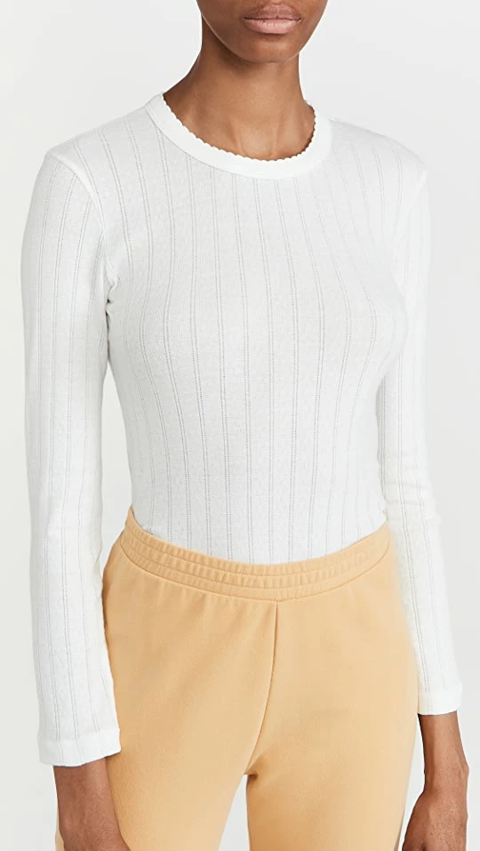 Cheapest β¨ Leset Pointelle Slim Fit Top White π 3 Cheapest β¨ Leset Pointelle Slim Fit Top White π