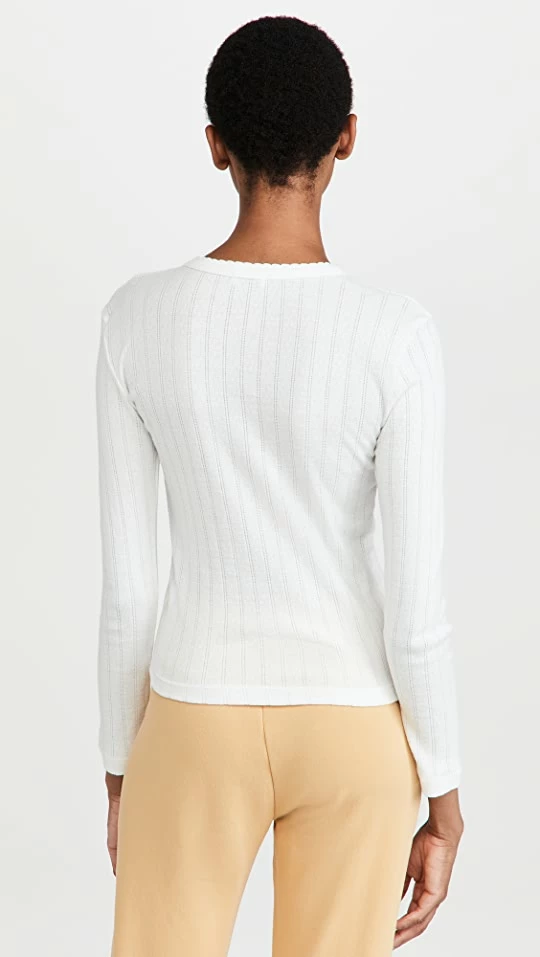 Cheapest β¨ Leset Pointelle Slim Fit Top White π 4 Cheapest β¨ Leset Pointelle Slim Fit Top White π - Image 2