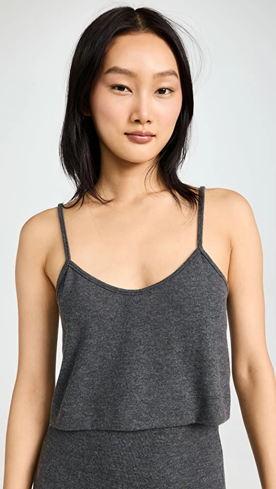 Best Sale π Leset Lauren Crop Tank Charcoal π 3 Best Sale π Leset Lauren Crop Tank Charcoal π