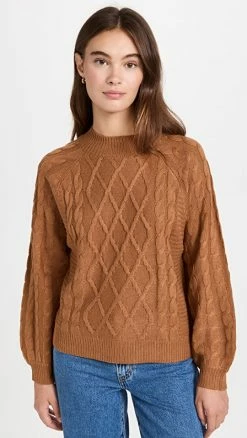Best Sale 🎉 Line & Dot Poppy Sweater Camel 👏