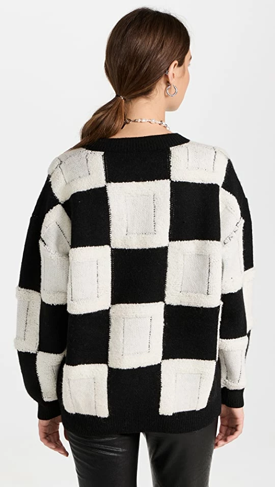 Buy π Line & Dot Jaque Sweater Black/White π 4 Buy π Line & Dot Jaque Sweater Black/White π - Image 2