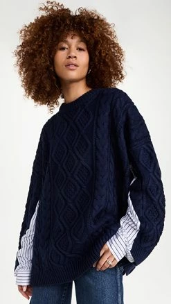 Top 10 😉 Lioness Sonny Oversized Knit Sweater Navy 🔥