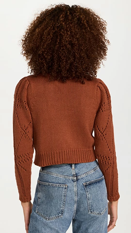 Budget β€οΈ MINKPINK Cara Crochet Sweater Ginger π€© 4 Budget β€οΈ MINKPINK Cara Crochet Sweater Ginger π€© - Image 2