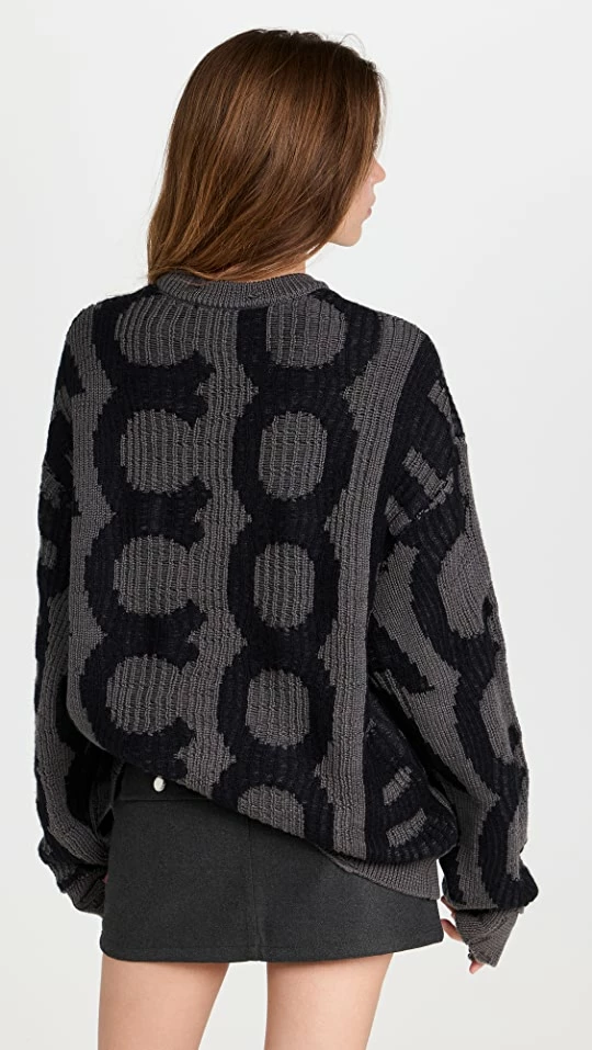 Outlet π Marc Jacobs Monogram Distressed Sweater Black/Charcoal π₯ 4 Outlet π Marc Jacobs Monogram Distressed Sweater Black/Charcoal π₯ - Image 2