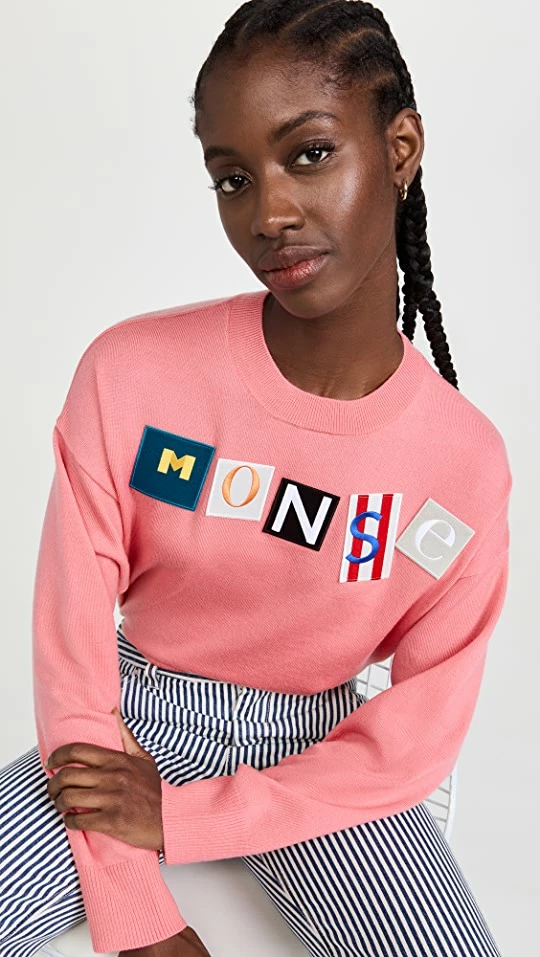 Promo π₯ Monse Ransom Letters Pullover Sweater Pink β¨ 3 Promo π₯ Monse Ransom Letters Pullover Sweater Pink β¨