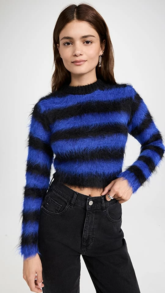 Coupon π€© Monse Cropped Mohair Sweater Black/Blue π₯° 3 Coupon π€© Monse Cropped Mohair Sweater Black/Blue π₯°