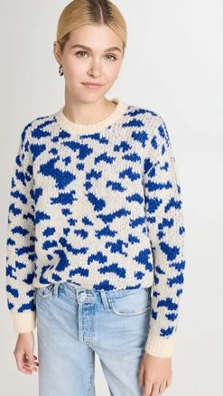 Outlet 🌟 MOTHER The Crop Sweater Feline Friends 🛒