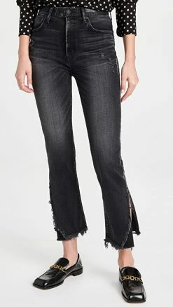 Cheap 👏 MOUSSY VINTAGE Mv Alhambra Flare-Hi 👖 Jeans Black ❤️