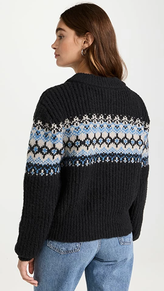 Promo π Moon River Fair Isle Sweater Black Multi π 4 Promo π Moon River Fair Isle Sweater Black Multi π - Image 2