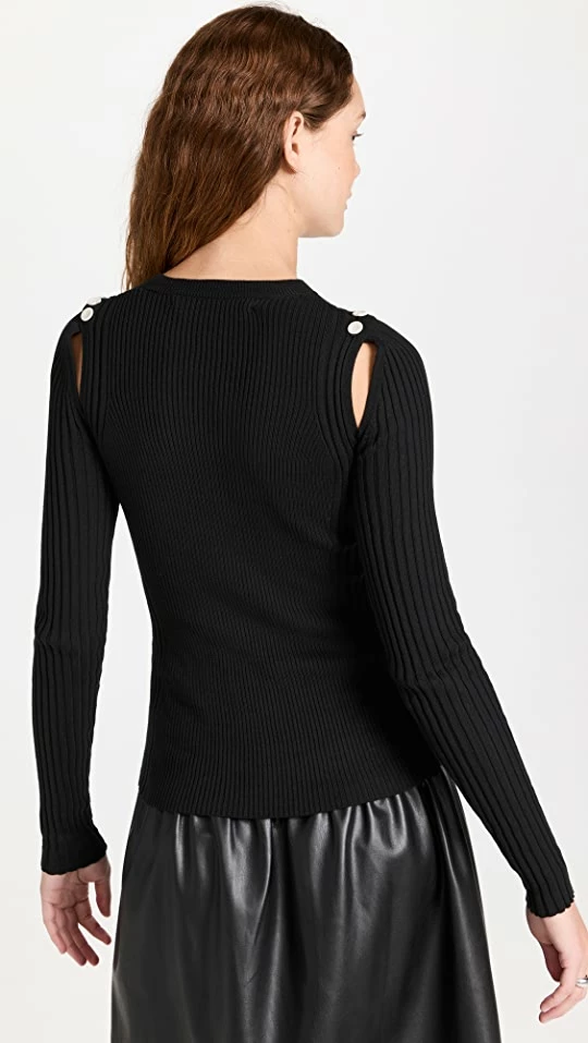 Flash Sale β Proenza Schouler White Label Long Sleeve Sweater Black 𧨠4 Flash Sale β Proenza Schouler White Label Long Sleeve Sweater Black 𧨠- Image 2