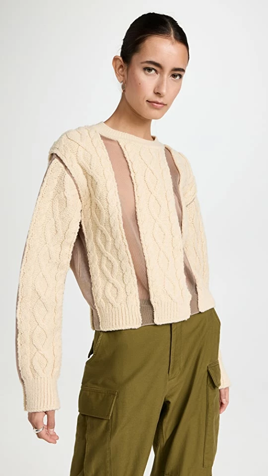 Best reviews of βοΈ PushBUTTON Ivory Cable Mesh Combi Crop Knit Pullover π₯° 4 Best reviews of βοΈ PushBUTTON Ivory Cable Mesh Combi Crop Knit Pullover π₯° - Image 2