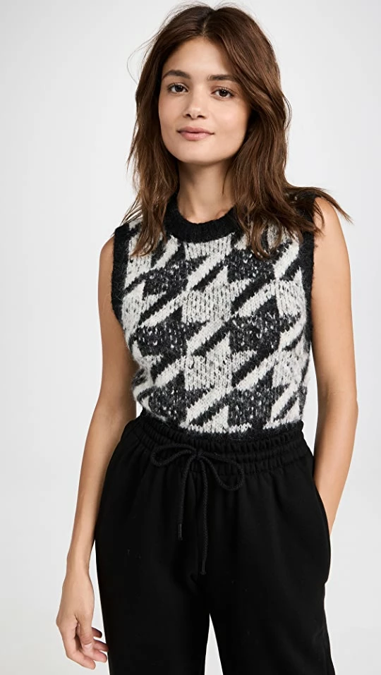 Best Sale ✔️ Rag & Bone Edith Vest Black Multi ❤️ 3 Best Sale ✔️ Rag & Bone Edith Vest Black Multi ❤️