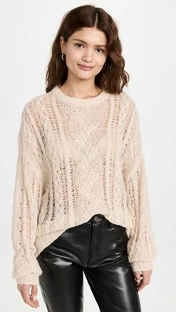 Top 10 🥰 Rag & Bone Cynthia Oversized Crew Sweater Oatmeal 😀